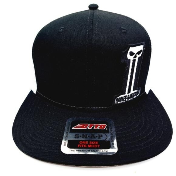 Punisher Harley Number One Flat Bill Snapback Trucker Cap Hat Embroidered Patch main image 4